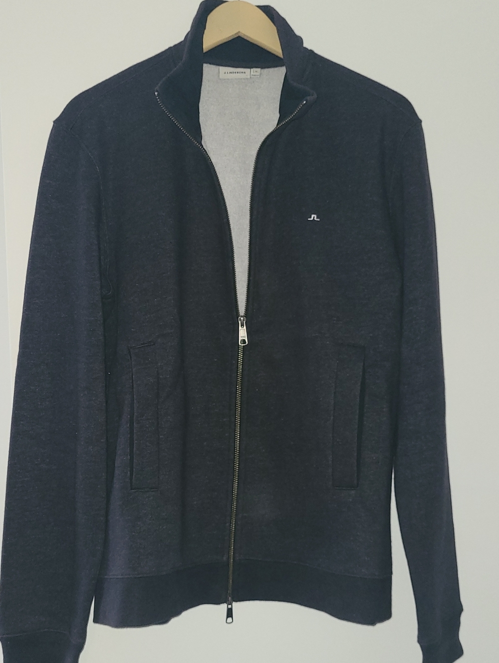 J.Lindeberg Grey Full-Zip Men's Sweater XL